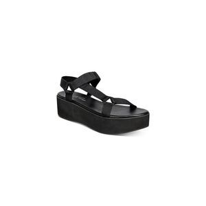 WILD PAIR Womens Black Flatform Sawwyer Platform Slip On Slingback Sandal 8.5 M